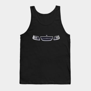 Saab 9-5 1st generation facelift classic car minimalist grille Tank Top